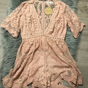 Honey Punch Lace Romper